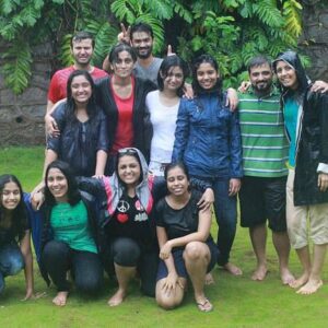 The Hutment Lab team at an outing in Khandala - after a game of dodgeball in the rain