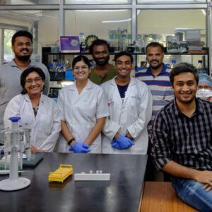 Professor Vaidya's team members in the lab