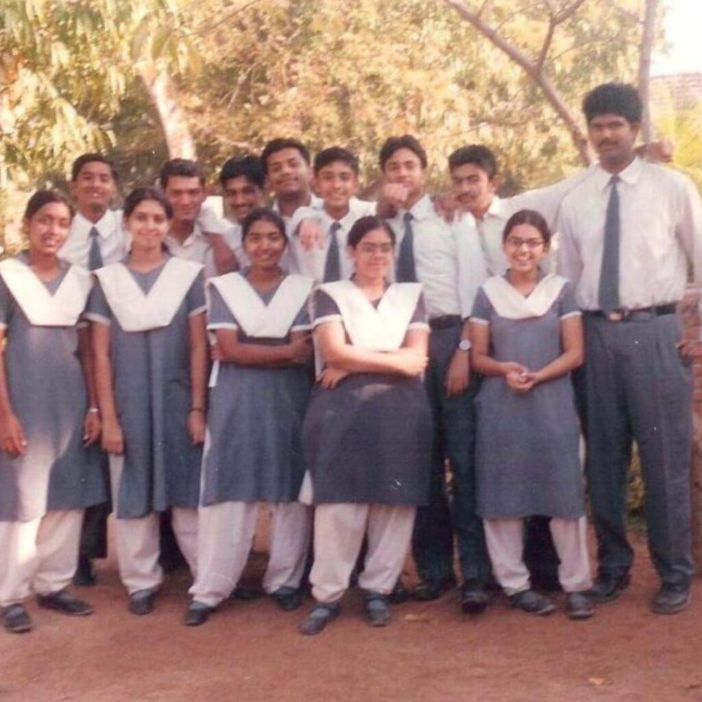 Mahita with school friends at Sherwood Public School, 12th class (2006)