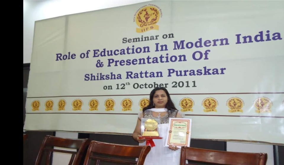 Dr Jyotsna awarded shiksha rattna award