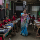 Students listen to their school teacher, Shuma Das during class at the Sahabatpur Daspara Ananda school in Sahabatpur village, Bangladesh on October 12, 2016. Photo © Dominic Chavez/World Bank